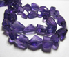 8 inches - AAA - Flawless Gorgeous High Quality Natural Dark Purple - AMETHYST - Step Cut faceted Nuggest Super sparkle 8 - 15 mm long